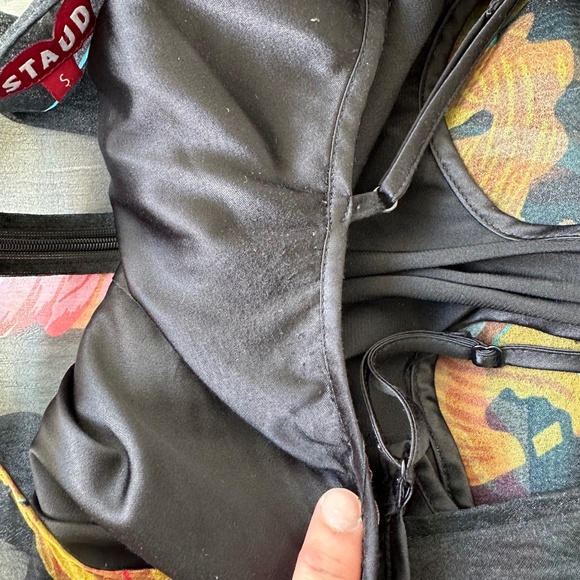 STAUD Calluna First Bloom Black Floral Maxi Dress Gown Organza Tie Size Small - Picture 9 of 14